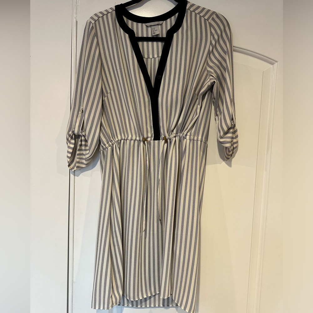 H&M Striped V-Neck Dress